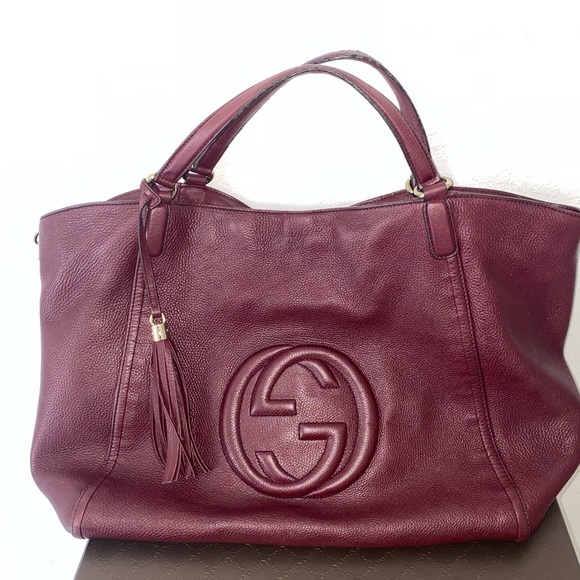 Gucci Soho Bordeaux Leather Shoulder Bag - Picture 12 of 12